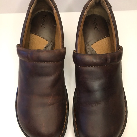 B.O.C Born Brown Women’s Leather C45723 Clogs/Shoes - Picture 4 of 15